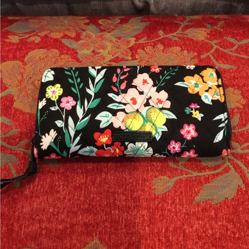 Vera Bradley Black Floral Women's Wallet